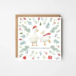 West Country Designs Candy Cane Ducks Christmas Card