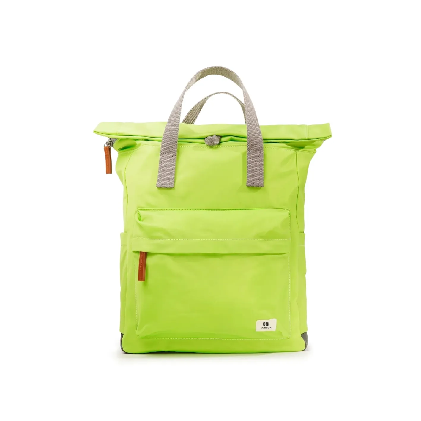 Ori London Canfield B Lime Recycled Nylon Backpack - Medium