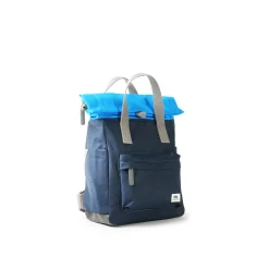 Ori London Canfield B Midnight Blue/Blue Neon Recycled Nylon Backpack - Small