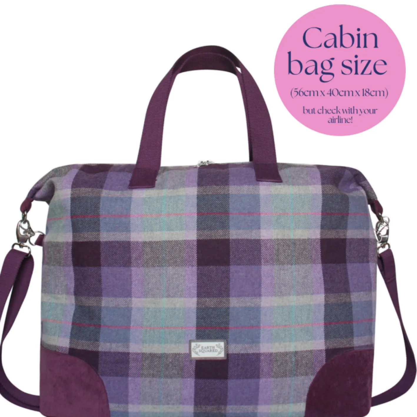 Earth Squared Bags Carberry Tweed Weekend Bag
