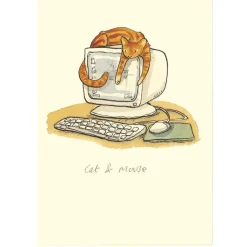 Two Bad Mice Cat & Mouse Greetings Card