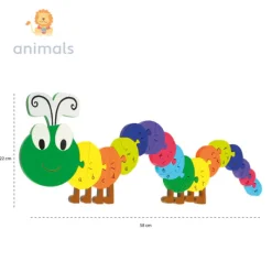 Orange Tree Toys Caterpillar Alphabet Wooden Puzzle