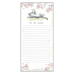 Paper Shed Design Cat with Blossom "To Do List" Magnetic List Pad