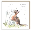 Paper Shed Design Cat with Dandelion "Birthday Wishes" Greetings Card