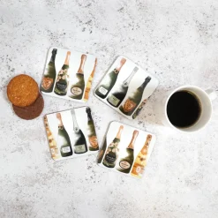 Corinne Alexander Champagne Coaster Set by