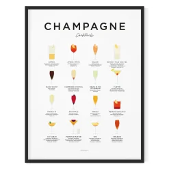 Everlong Print Co. Champagne Cocktails Print - Framed