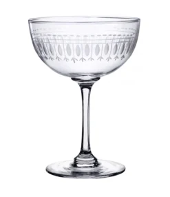 The Vintage List Champagne Saucer with Oval Design by