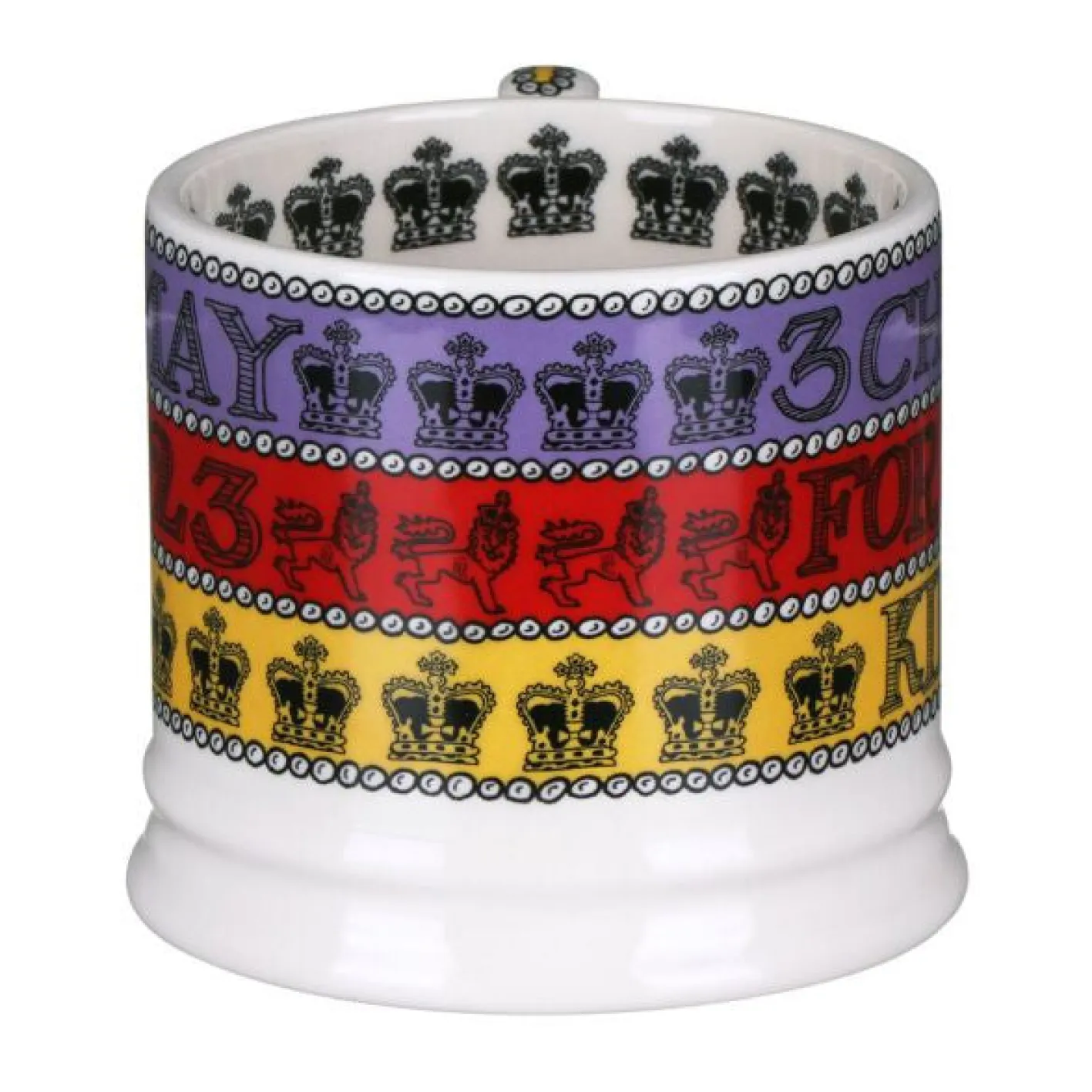 Emma Bridgewater 3 Cheers for King Charles III Small Mug