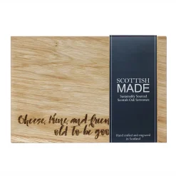 Selbrae Cheese, Wine and Friends Oak Serving Board 12in