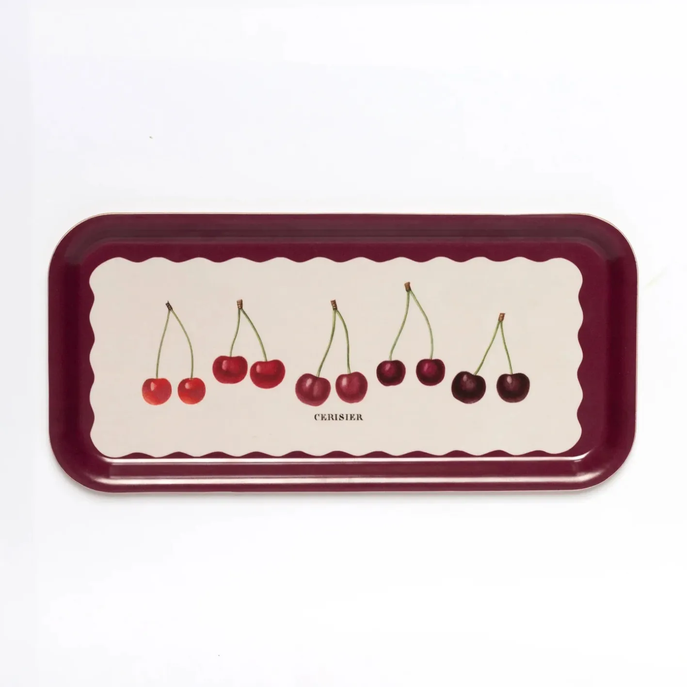 Roomytown Cherries Birchwood Tray