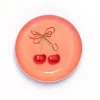 Roomytown Cherries Round Enamel Printed Tray