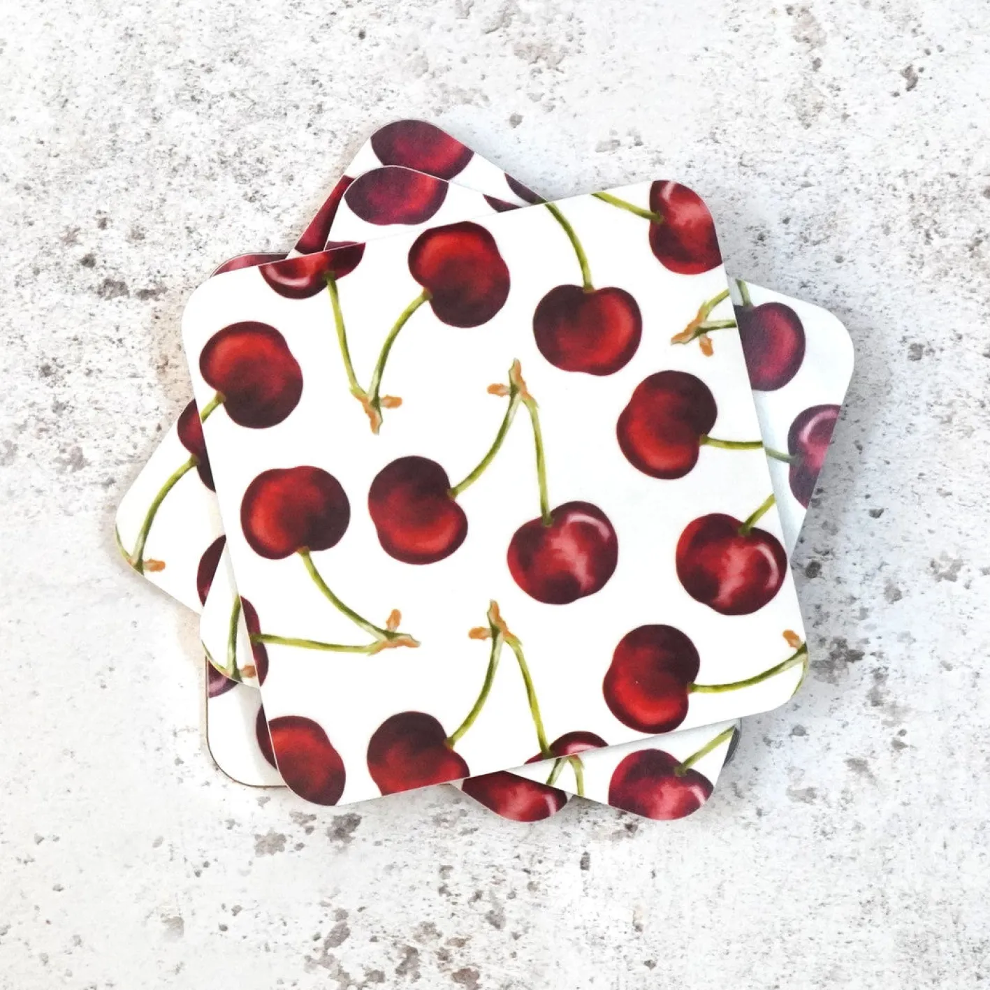 Corinne Alexander Cherry Coaster Set by