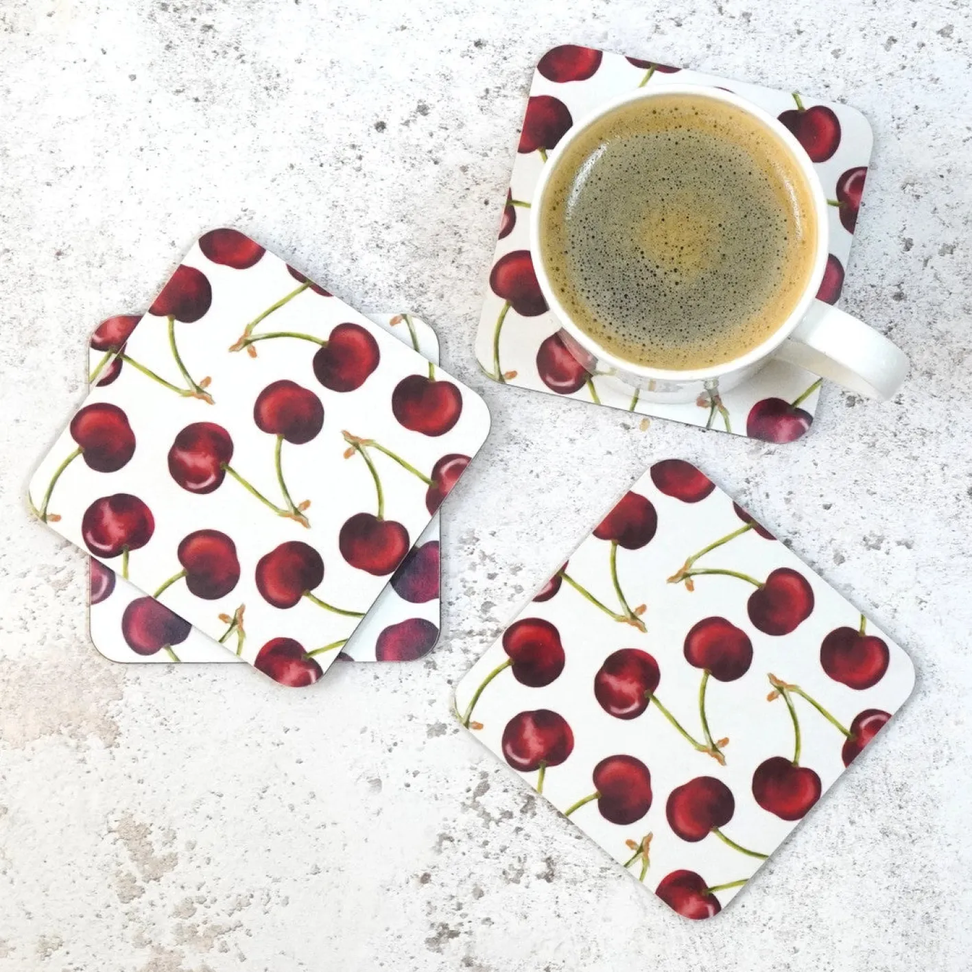 Corinne Alexander Cherry Coaster Set by