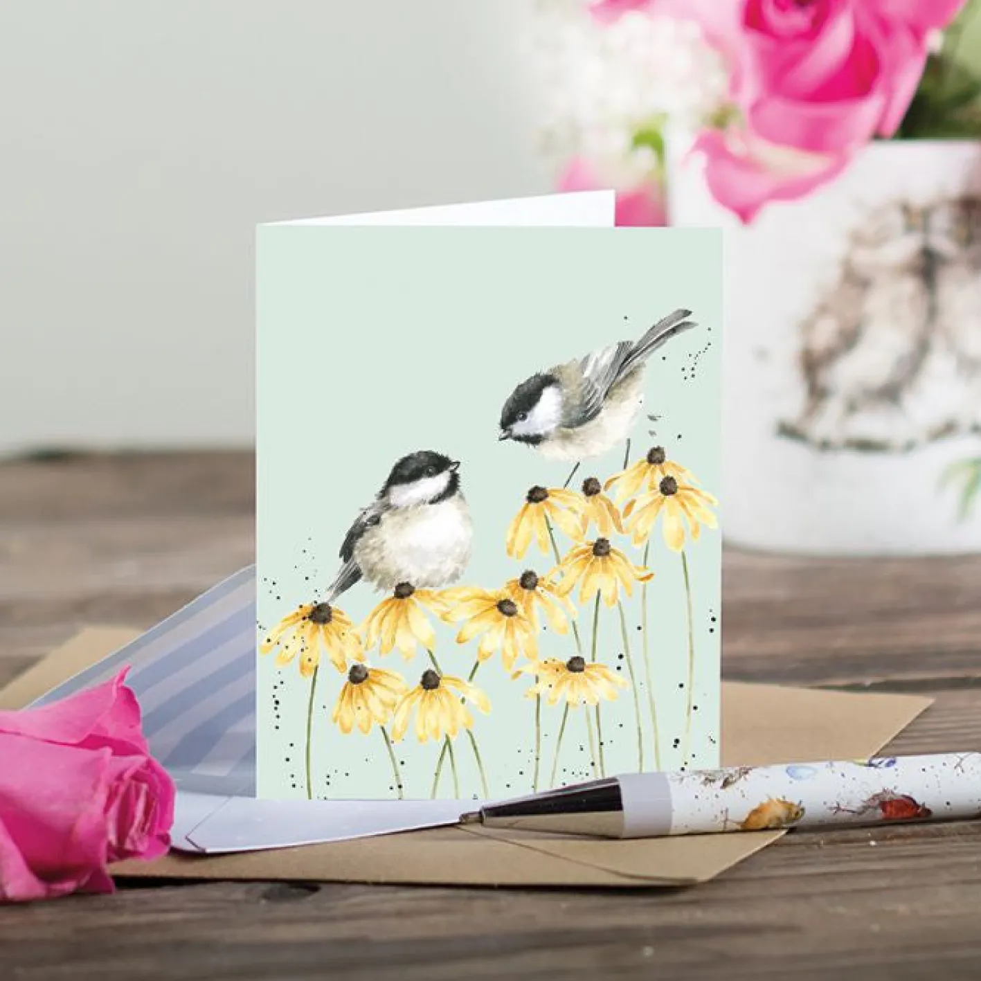 Wrendale Designs Chickadees Gift Enclosure Card