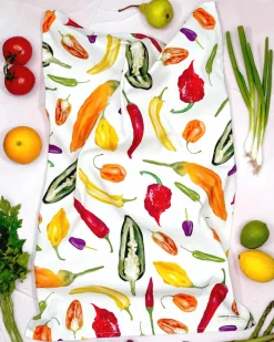 Corinne Alexander Chili Tea Towel by