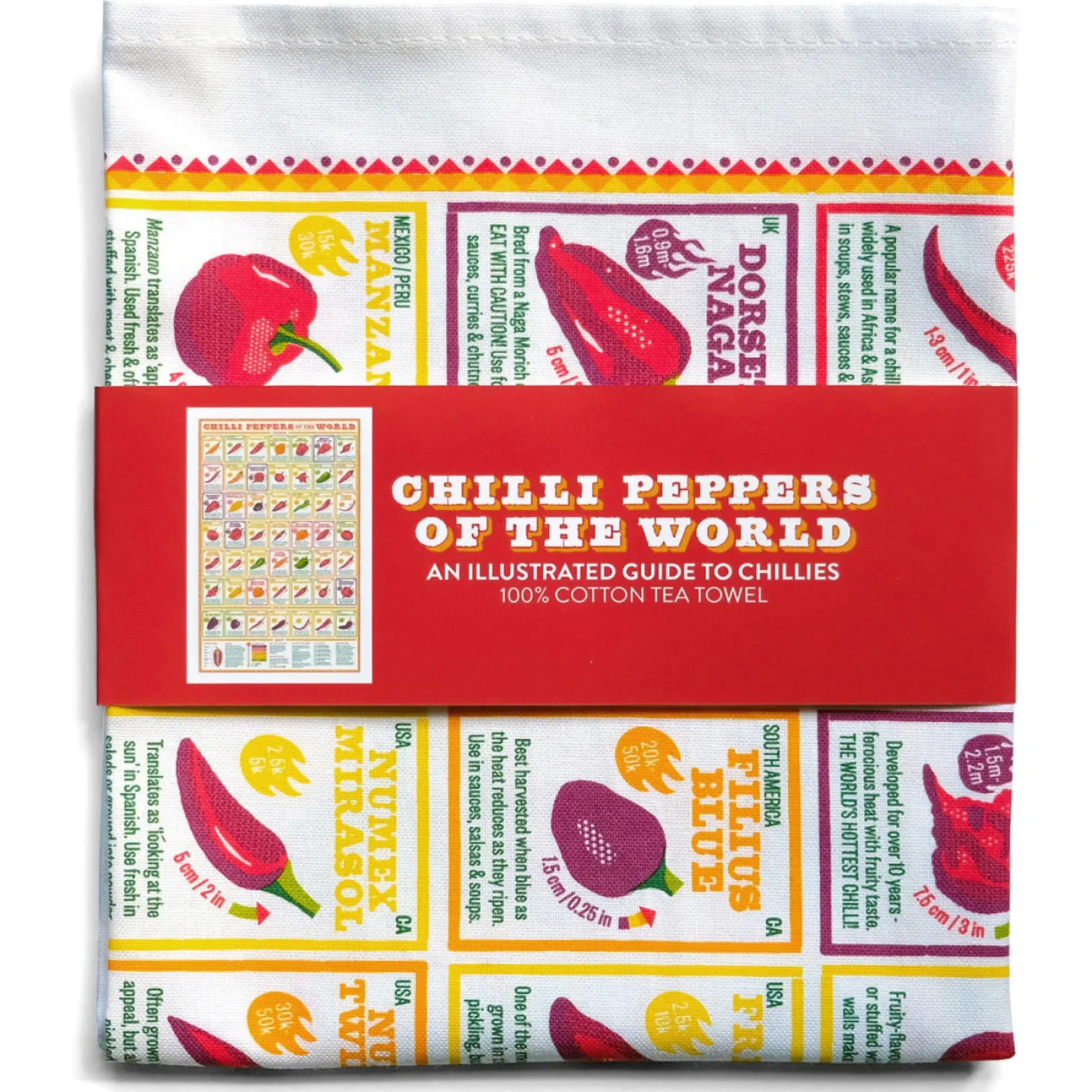 Stuart Gardiner Chilli Peppers of the World Tea Towel by