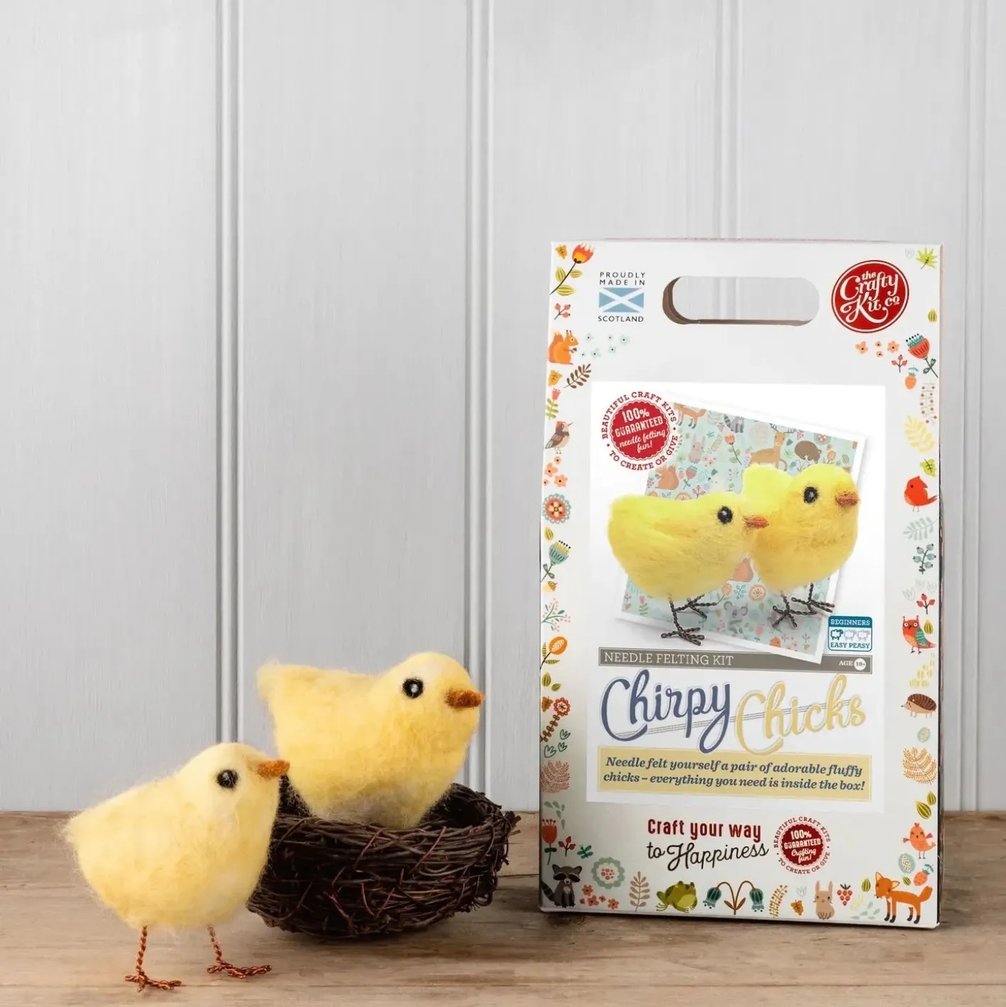 The Crafty Kit Co. Chirpy Chicks Needle Felting Kit