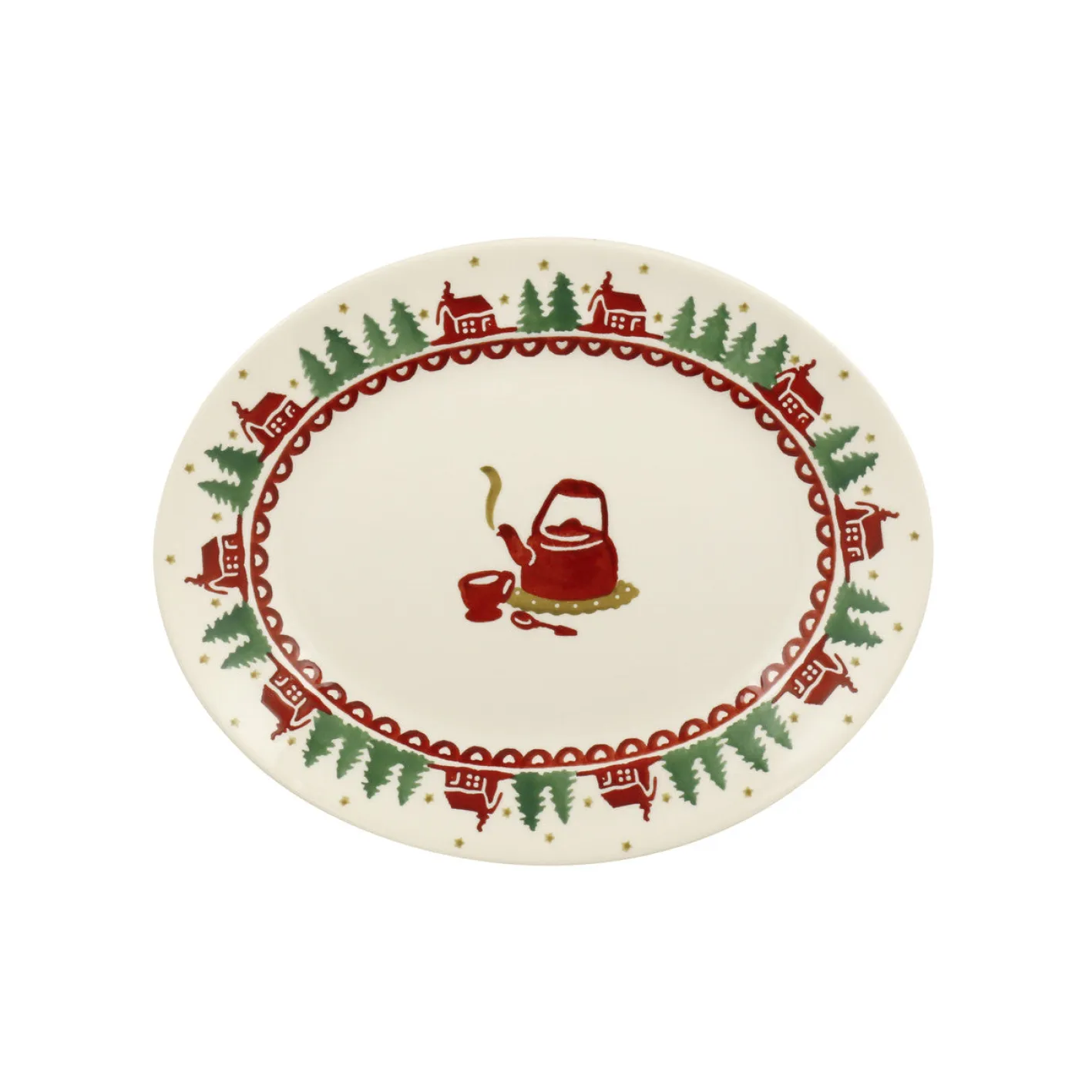 Emma Bridgewater Christmas Cabin Small Oval Platter