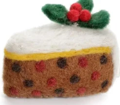 Amica Felt Christmas Cake Slice Felt Decoration