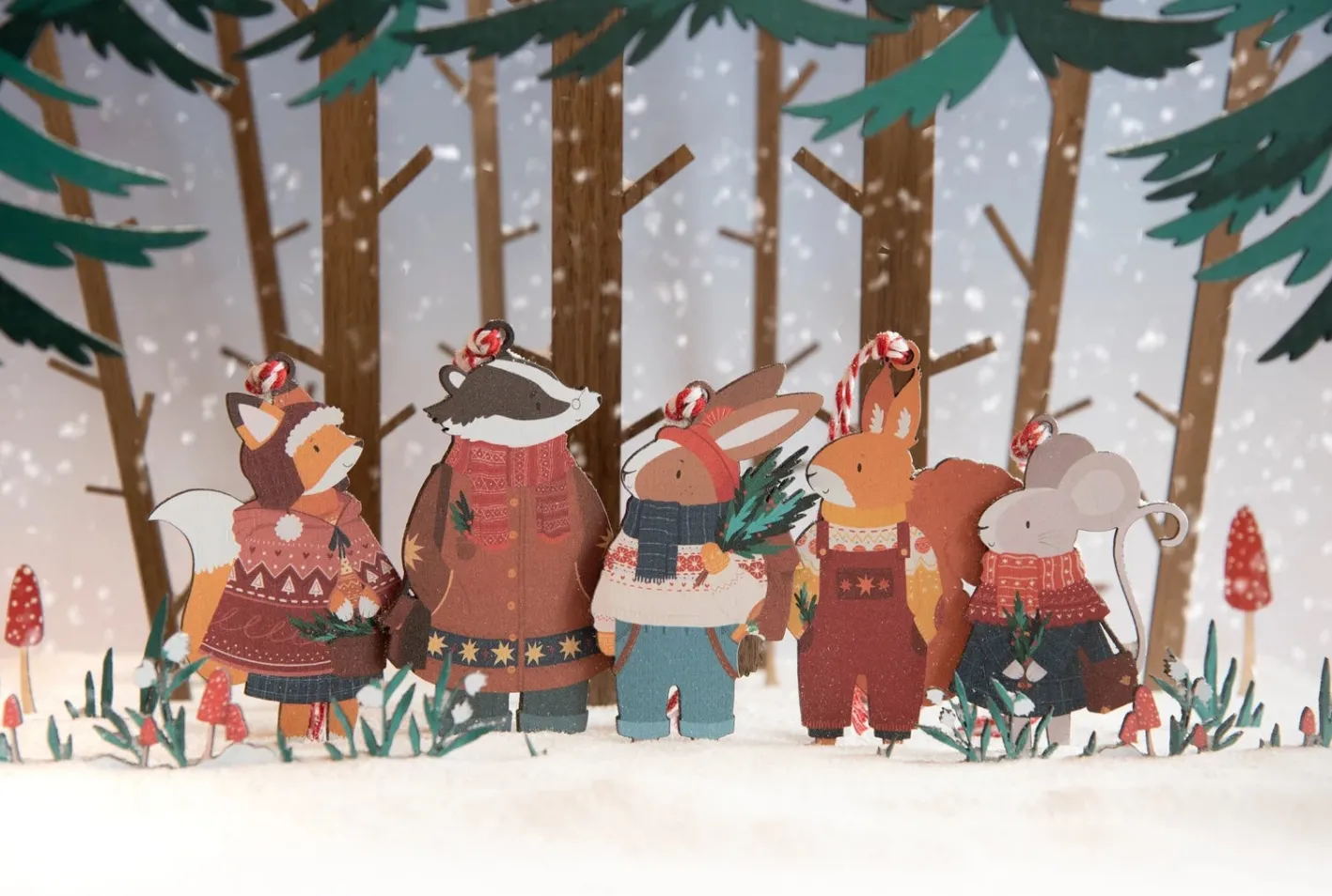 Dapple & Dot Christmas Chaps Wooden Decorations