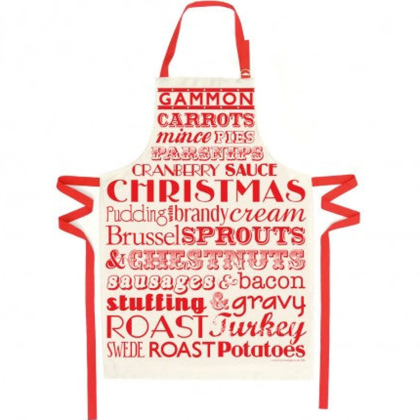 Victoria Eggs Christmas Dinner Apron - Red