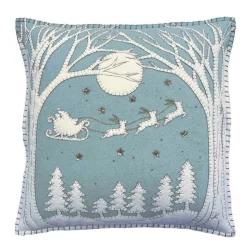 Jan Constantine Christmas Eve Pillow - Duck Egg Blue