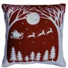 Jan Constantine Christmas Eve Pillow - Red