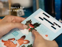 Dapple & Dot Christmas Fawn & Robin Pop Out Card