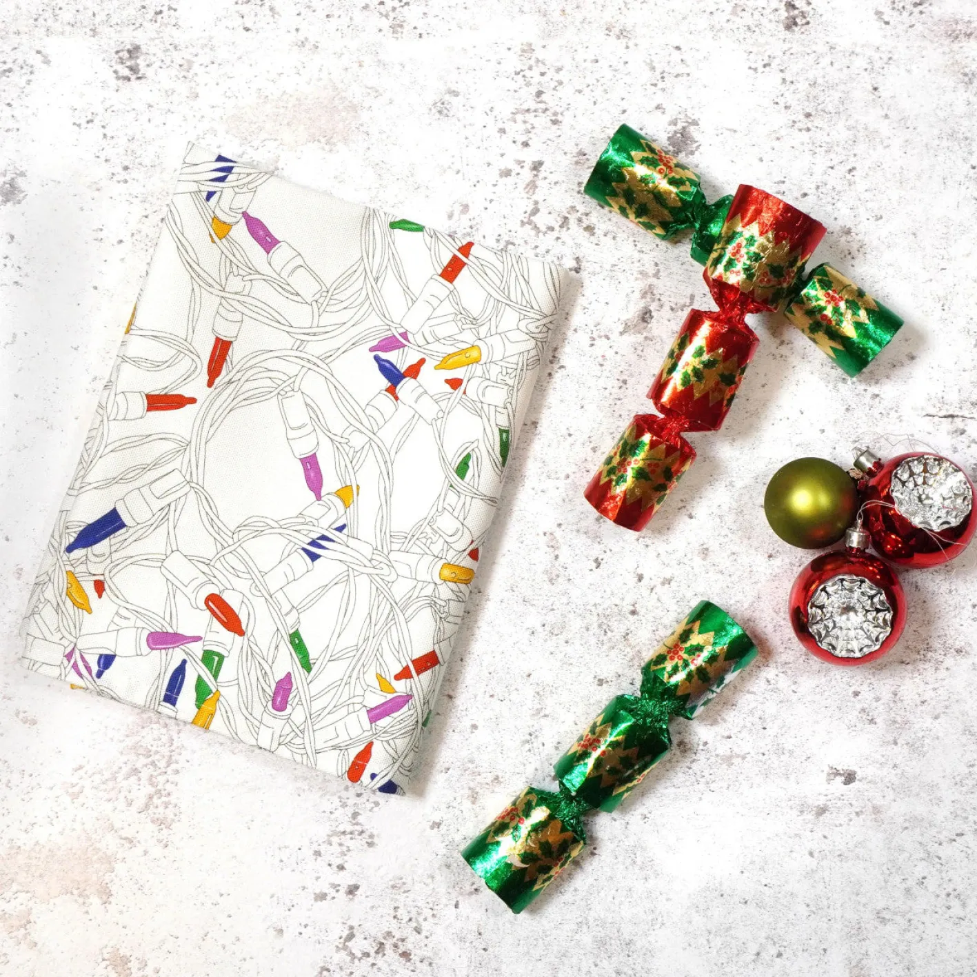 Corinne Alexander Christmas Lights Tea Towel by