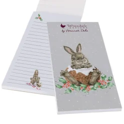 Wrendale Designs Christmas Rabbit Shopping Pad - Little Pudding