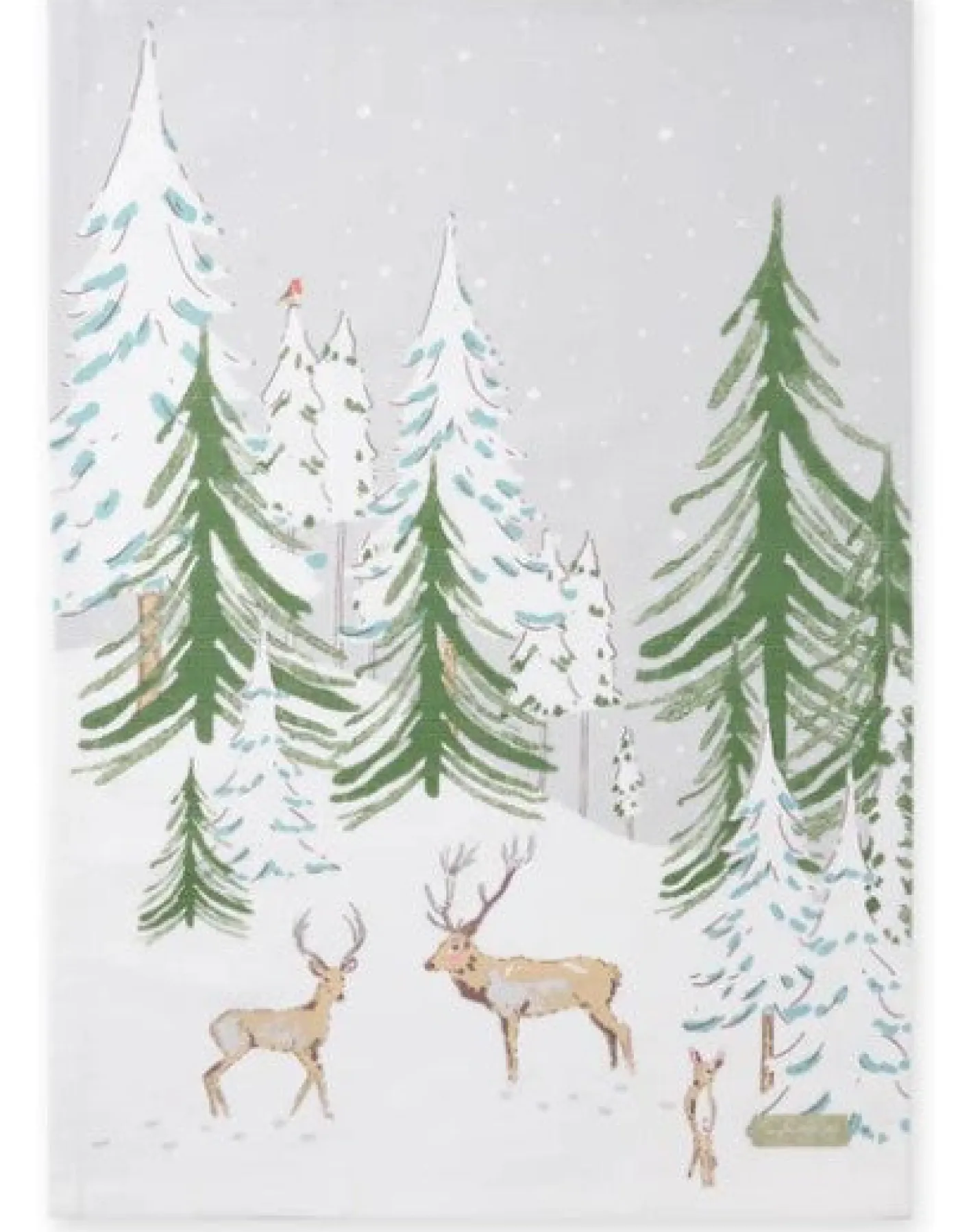 Sophie Allport Christmas Stags Scene Tea Towel