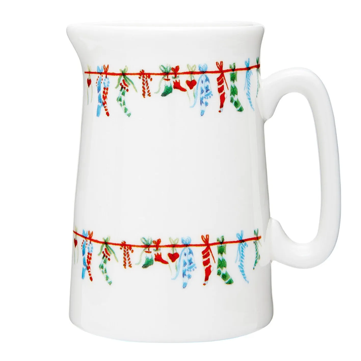 Jane Abbott Designs Christmas Stocking Bone China Small Jug