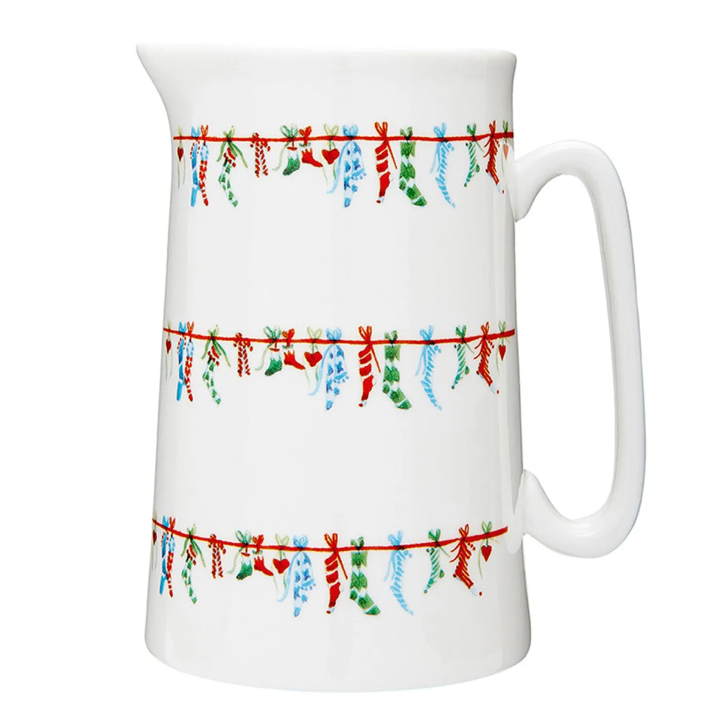 Jane Abbott Designs Christmas Stockings Bone China Medium Jug