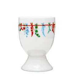 Jane Abbott Designs Christmas Stockings China Egg Cup
