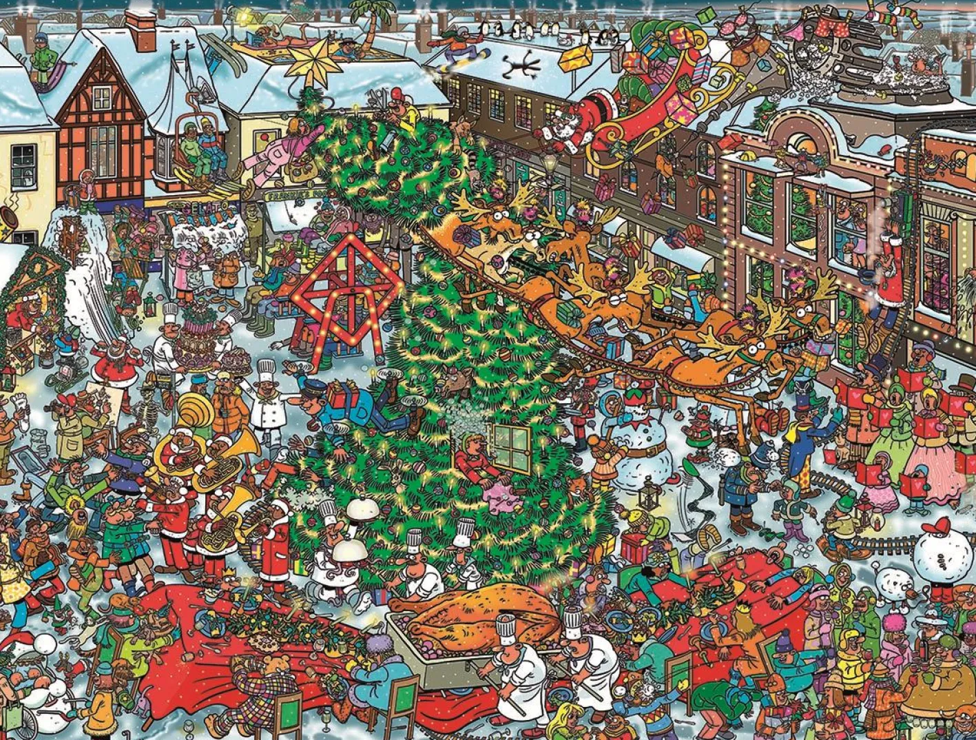 All Jigsaw Puzzles Christmas Street 500 Piece Jigsaw Puzzle