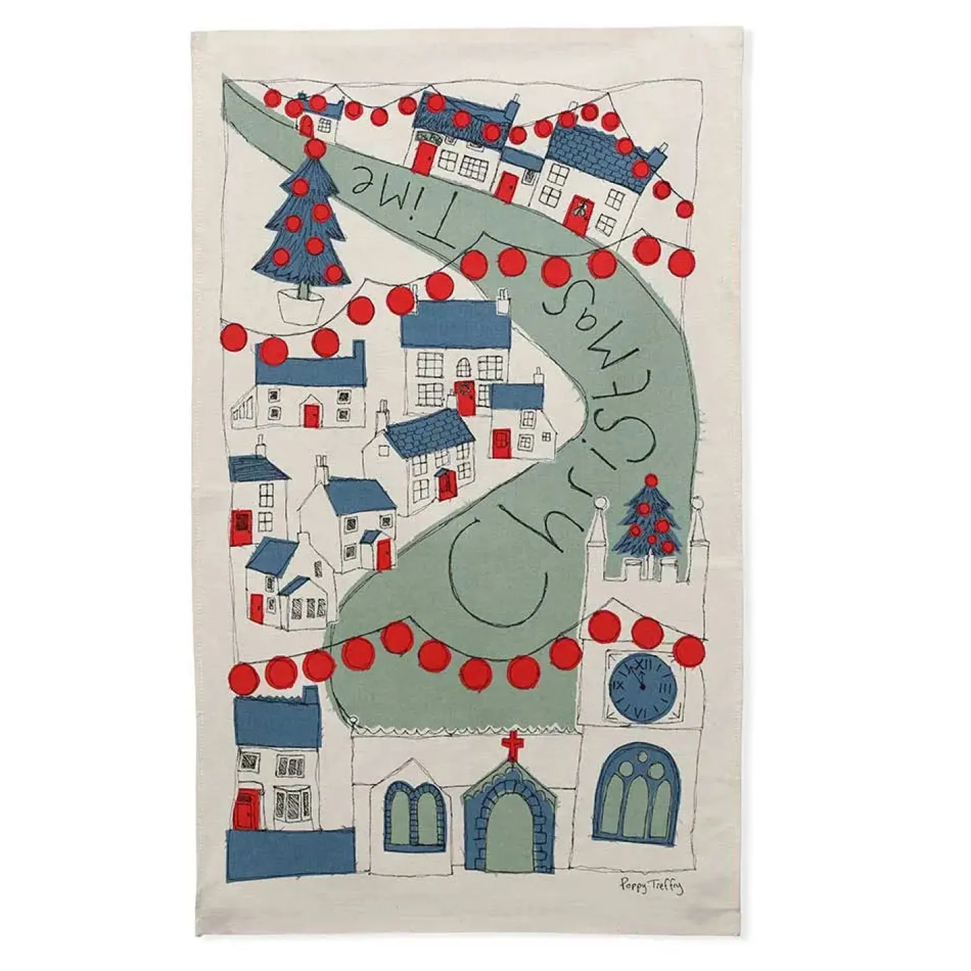 Poppy Treffry Christmas Time Tea Towel