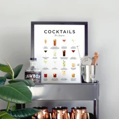 Everlong Print Co. Classic Cocktails Print - Framed