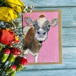 Jen Winnett Clover Cow Eco-card