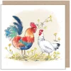Paper Shed Design Cock and Hen Greetings Card
