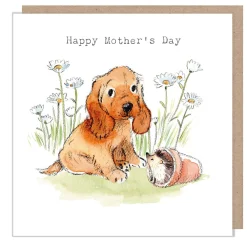 Paper Shed Design Cocker Spaniel & Hedgehog Mother's Day Card