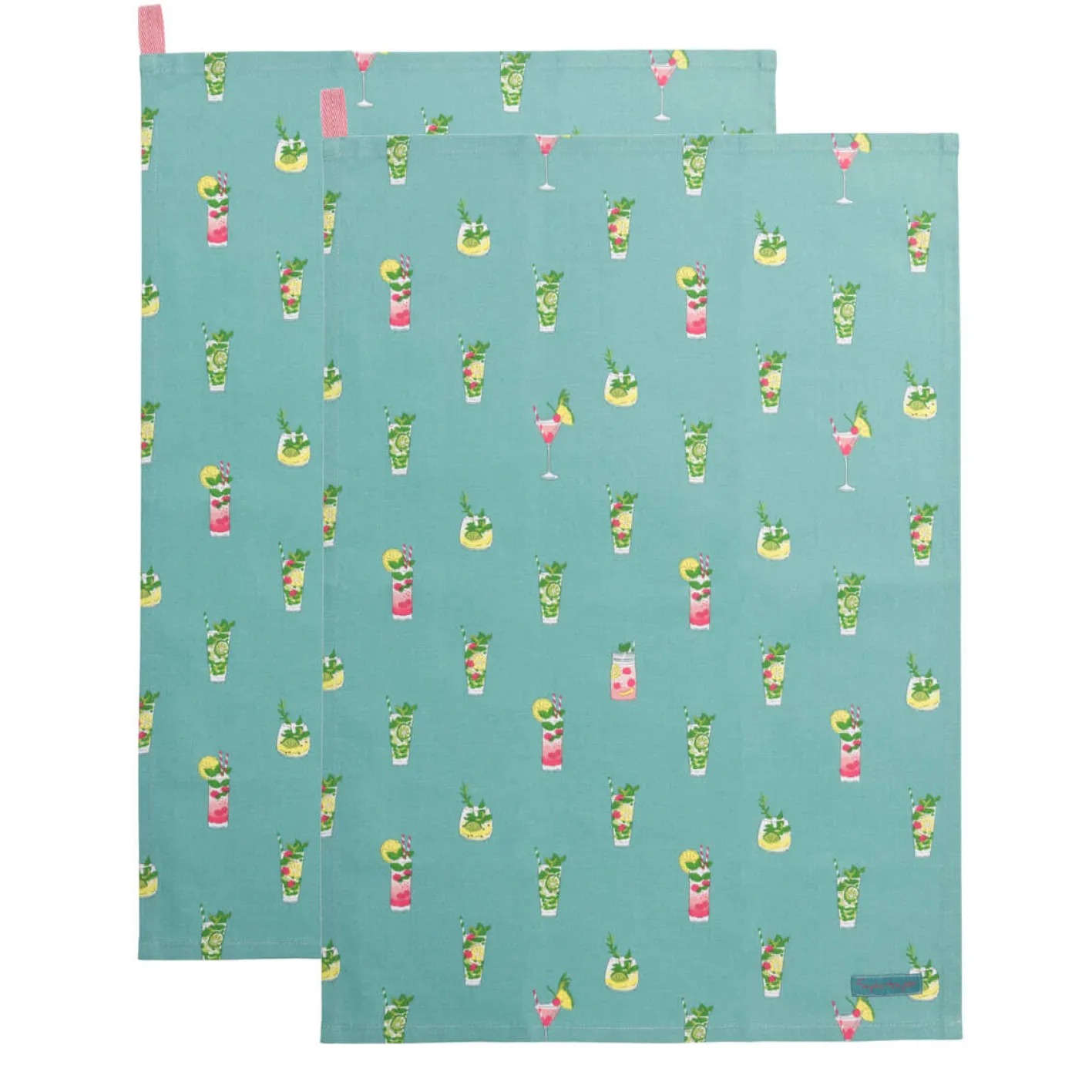 Sophie Allport Cocktails Set of 2 Tea Towels by
