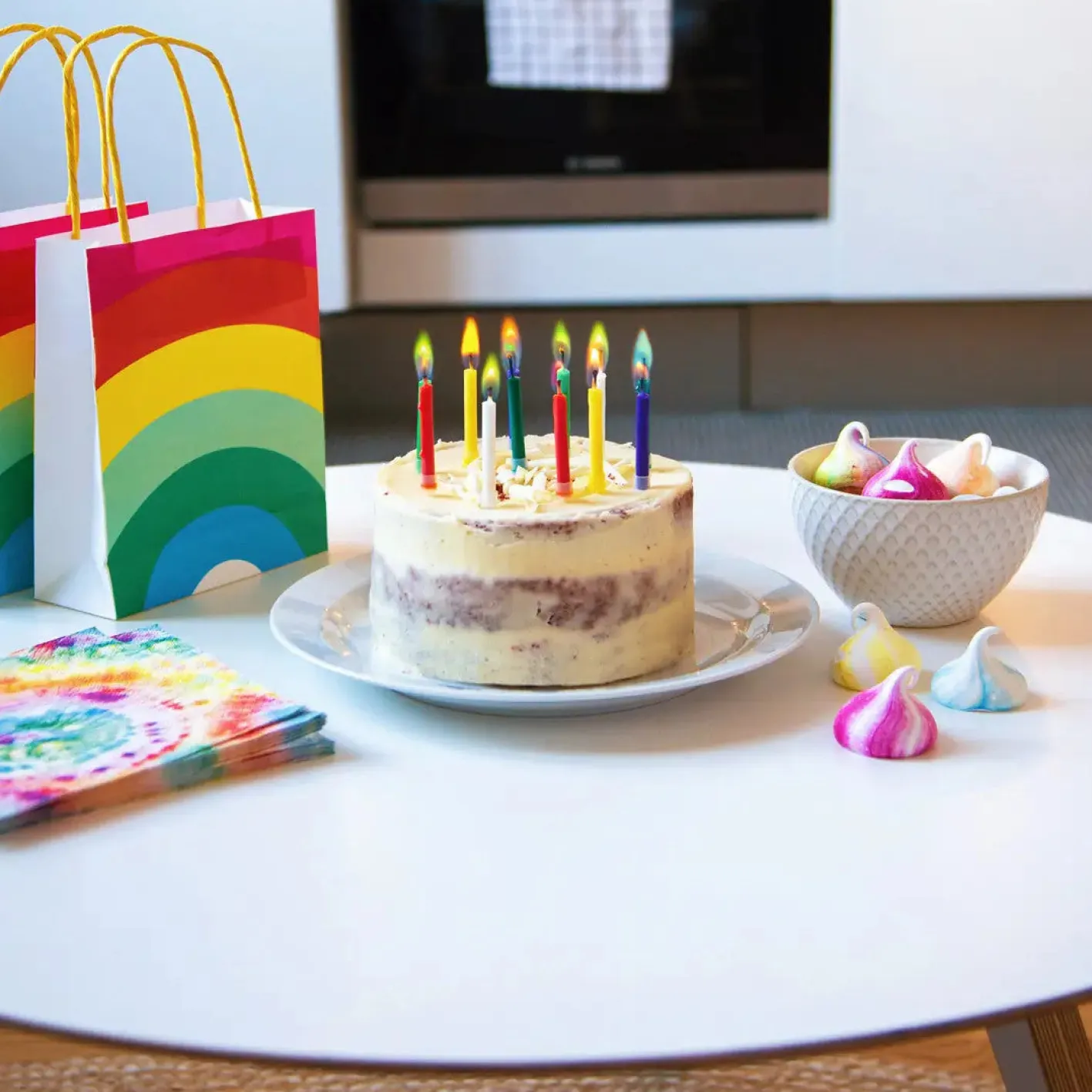 Talking Tables Colored Flame Birthday Candles - 12 pack