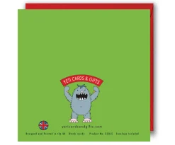 Yeti Color In & Cut Out Christmas Card - Bauble