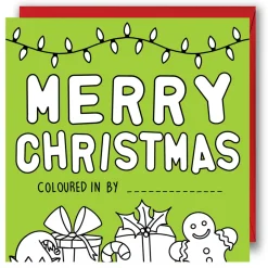 Yeti Color In Christmas Card - Merry Christmas