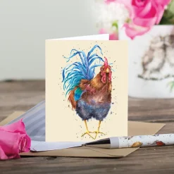 Wrendale Designs 'Colors of the Rainbow' Cockerel Enclosure Card