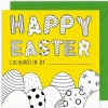 Yeti Colouring In "Happy Easter" Card