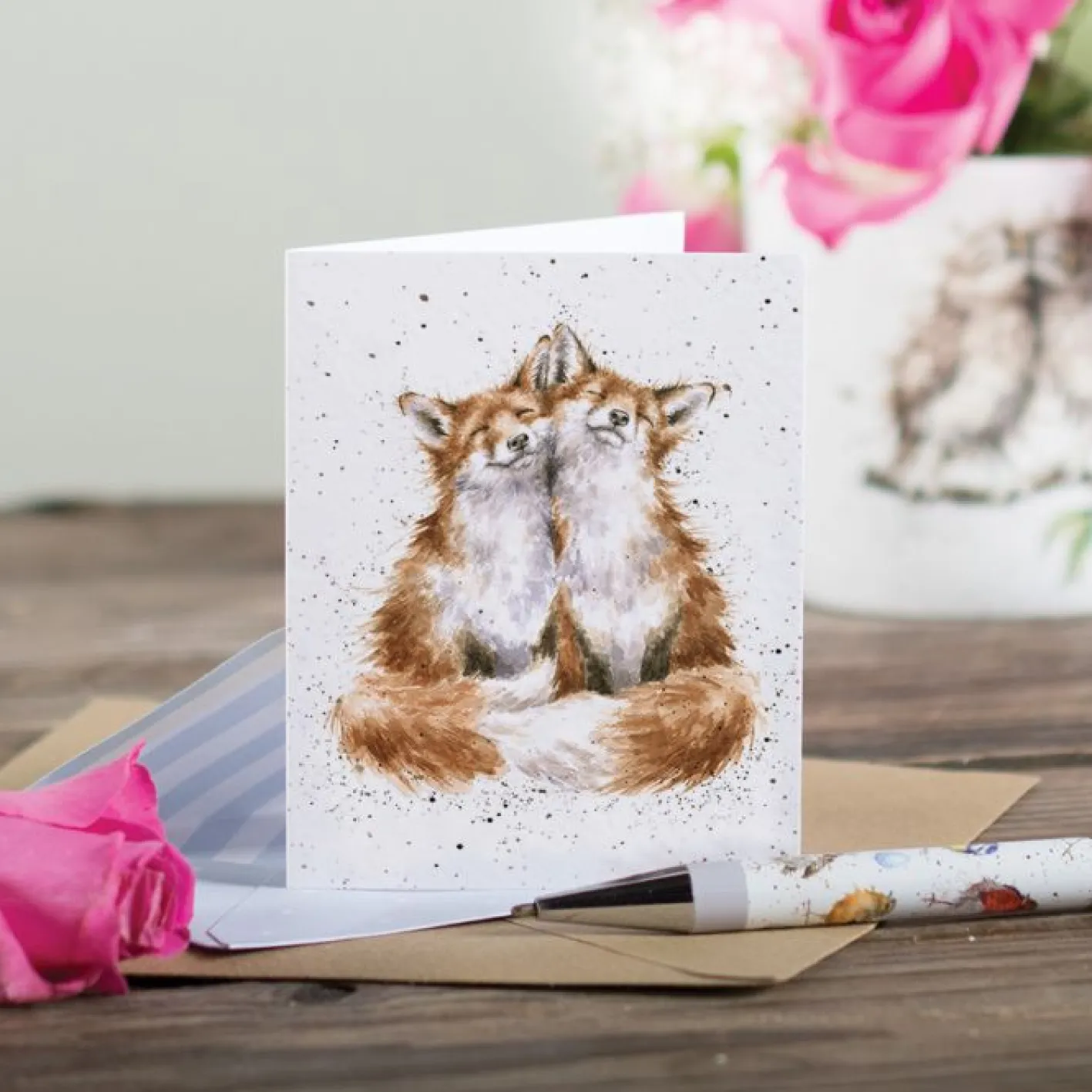 Wrendale Designs 'Contentment' Fox Enclosure Card