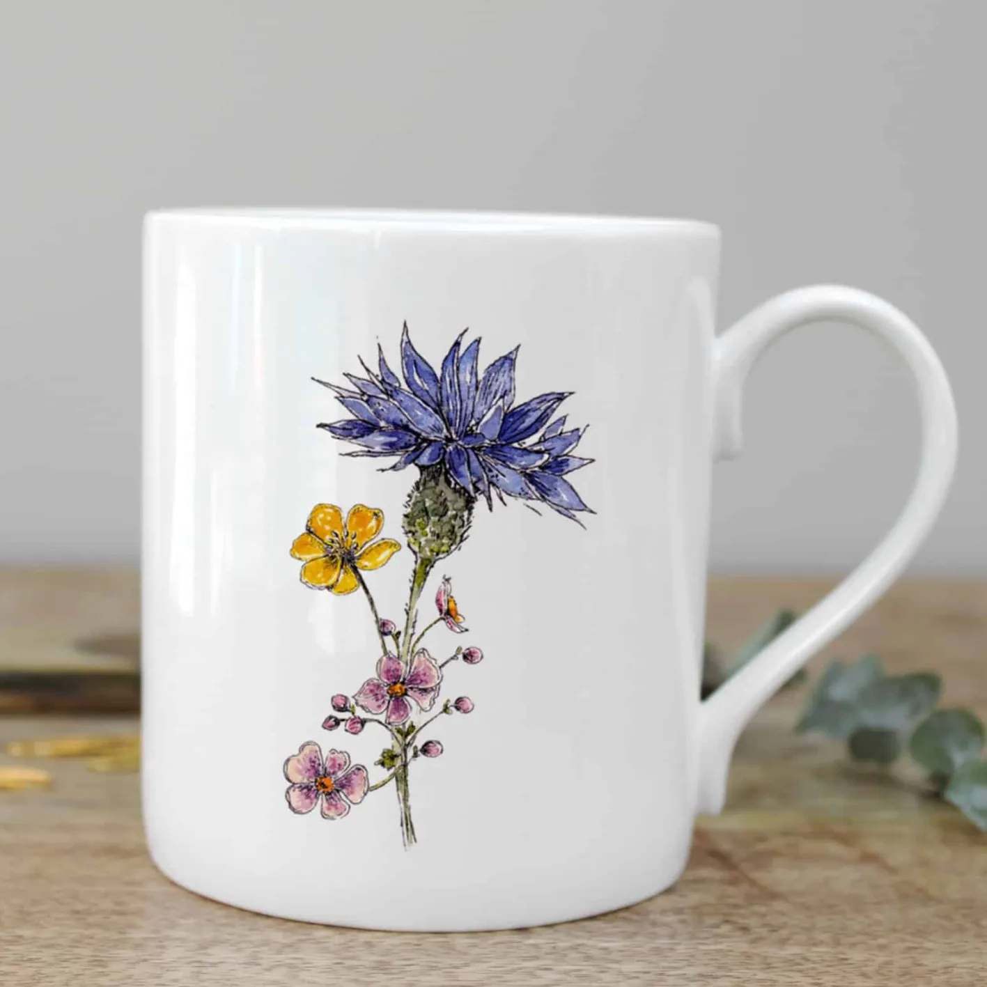 Toasted Crumpet Cornflower Bone China Mug Boxed