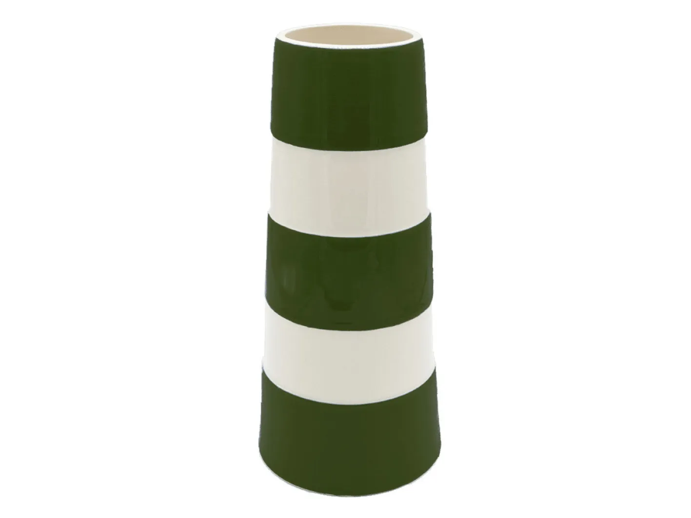 Cornishware Tall Lighthouse Adder Green Vase