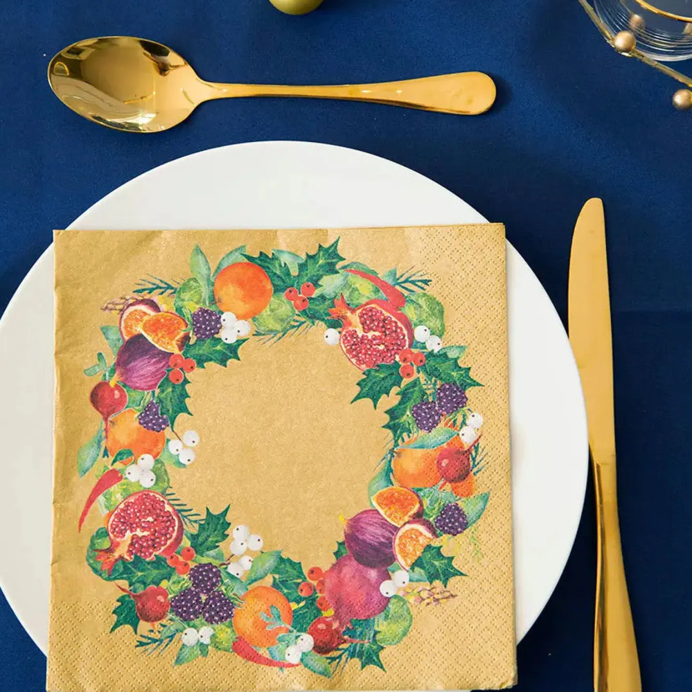 Talking Tables Cornucopia Gold Napkins - 20 pack